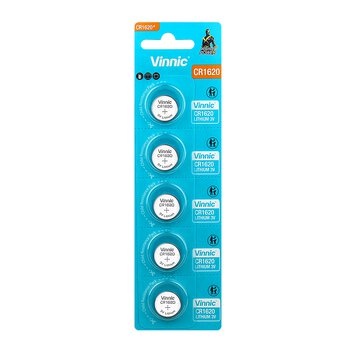 Vinnic CR1620 lithium battery - 5 pieces