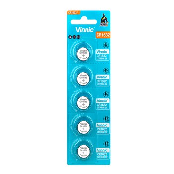 Vinnic CR1632 lithium battery - 5 pieces