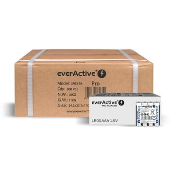 Baterie alkaliczne everActive Pro LR03 / AAA (karton zbiorczy) - 800 sztuk