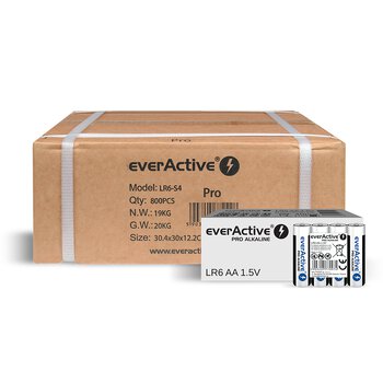 everActive Pro LR6 / AA Alkaline Batteries (Multipack) - 800 pcs