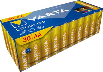 Varta Longlife LR6/AA 4106 batteries (cardboard box) - 30 pieces