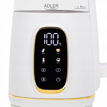 Kettle Adler 2200W 1.7L with reg temp AD1305WG white-gold
