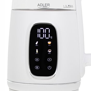 Kettle Adler 2200W 1.7L with reg temp AD1305WS white-silver