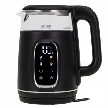 Kettle Adler 2200W 1.7L with reg temp AD1305BS black-silver