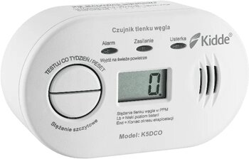 Battery carbon monoxide sensor with Kidde K5DCO display