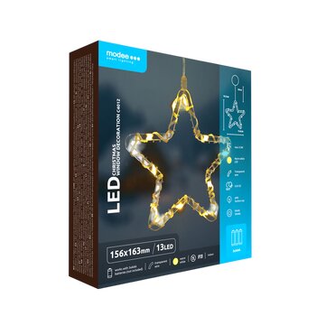 Star decoration BAT modee 16x16cm WARM 13LED ML-C4012 Star decoration BAT modee 16x16cm WARM 13LED ML-C4012