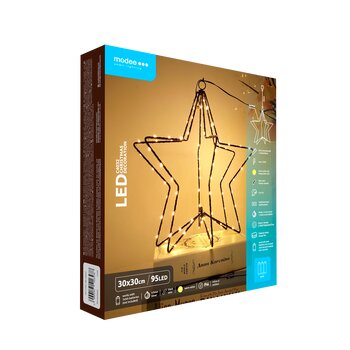 Decoración de estrella BAT modee 30cm WARM 95LED ML-C4032