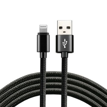 EverActive CBB-1.2IB 120cm braided cable USB - Lightning / iPhone cable with support for fast charging up to 2.4A black