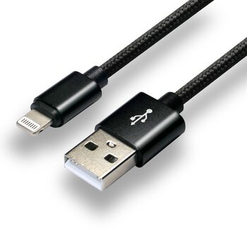EverActive CBB-1.2IB 120cm braided cable USB - Lightning / iPhone cable with support for fast charging up to 2.4A black