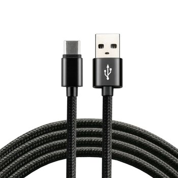 Cable braided cable USB - USB-C / Type-C everActive CBB-1CB 100cm with support for fast charging up to 3A black