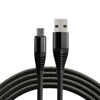 EverActive CBB-1CHB Braided Cable USB - USB-C / Type-C 100cm with support for fast charging up to 5A black
