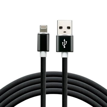Cable silicone cable USB - Lightning iPhone everActive CBS-1.5IB 150cm with support for fast charging up to 2.4A black