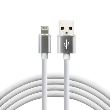 Silicone cable USB - Lightning / iPhone everActive CBS-1IW 100cm with support for fast charging up to 2.4A white