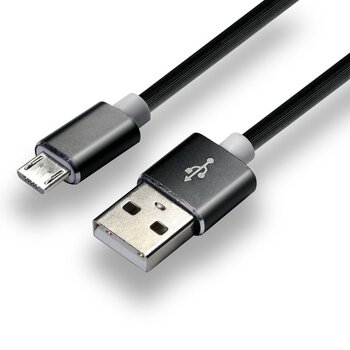 Cable silicone cable USB - micro USB everActive CBS-1MB 100cm with support for fast charging up to 2.4A black