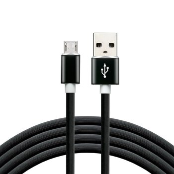 Cable silicone cable USB - micro USB everActive CBS-1MB 100cm with support for fast charging up to 2.4A black