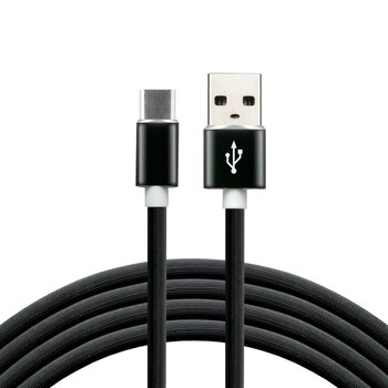 Silicone cable USB - USB-C / Type-C everActive CBS-1.5CB 150cm with support for fast charging up to 3A black