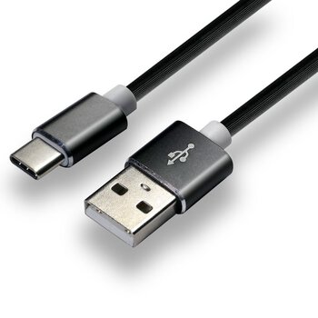 Silicone cable USB - USB-C / Type-C everActive CBS-1.5CB 150cm with support for fast charging up to 3A black