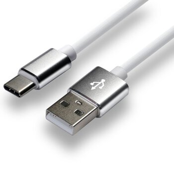 Silicone cable USB - USB-C / Type-C everActive CBS-1.5CW 150cm with support for fast charging up to 3A white