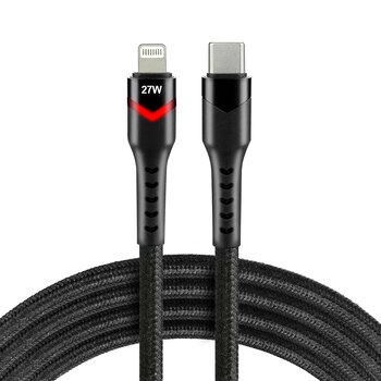 Cable USB-C - Apple Lightning RGB LED 100cm everActive CBB-1CIR for fast charging Power Delivery 27W