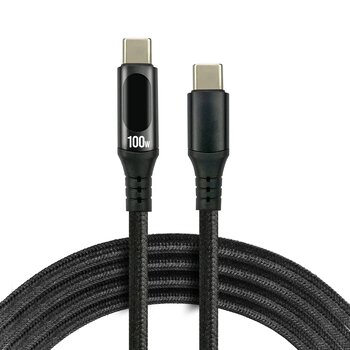 Cable Cable USB-C PD E-Marker LCD 100cm everActive CBB-1PD5L Power Delivery 3.0 5A/20V 100W