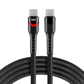 Cable USB-C PD RGB LED 200cm cable everActive CBB-2PDR Power Delivery 2.0 with support for fast charging 3A/20V 60W