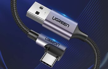 Кабель USB USB-C угловой UGREEN US284 70255 3м Кабель USB USB-C угловой UGREEN US284 70255 3м
