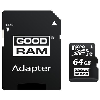 GOODRAM microSD (microSDXC) 64GB class 10 UHS-I memory card + SD adapter