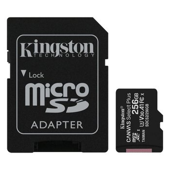 Kingston Canvas Select Plus microSD (microSDXC) 256GB UHS-I U3 V30 A1 - 100MB/s + adapter