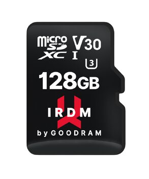 GOODRAM 128GB IRDM M3AA V30 U3 MicroSD Memory Card + SD Adapter GOODRAM 128GB IRDM M3AA V30 U3 MicroSD Memory Card + SD Adapter