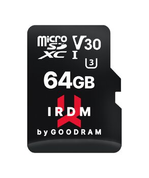 GOODRAM 64GB IRDM M3AA V30 U3 microSD Memory Card + SD Adapter GOODRAM 64GB IRDM M3AA V30 U3 microSD Memory Card + SD Adapter