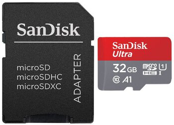 SanDisk microSD (microSDHC) 32GB ULTRA 120MB/s Memory Card + ANDROID Adapter