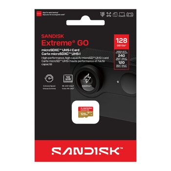 SanDisk microSD Memory Card (microSDXC) 128GB Extreme GO 240/120MB/s UHS-I U3 V30 A2