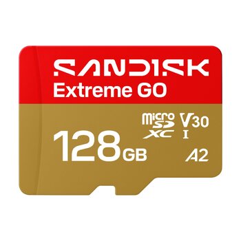 SanDisk microSD Memory Card (microSDXC) 128GB Extreme GO 240/120MB/s UHS-I U3 V30 A2