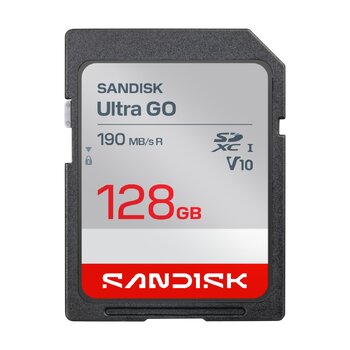 SanDisk 128GB Ultra SD / SDXC Memory Card GO 190MB/s SanDisk 128GB Ultra SD / SDXC Memory Card GO 190MB/s