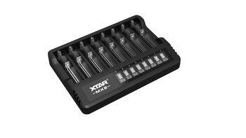 Charger for 3.6V / 3.7V / 1.5V and 1.2V Ni-MH XTAR MX8 Li-ion batteries Charger for 3.6V / 3.7V / 1.5V and 1.2V Ni-MH XTAR MX8 Li-ion batteries
