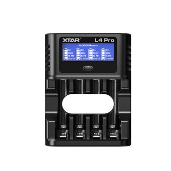 Charger for R03 / AAA and R6 / AA Li-ion 1.5V / NiMH Xtar L4 PRO batteries Charger for R03 / AAA and R6 / AA Li-ion 1.5V / NiMH Xtar L4 PRO batteries