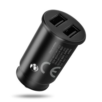 Car charger everActive CC-25C two USB sockets 12W + USB-C cable 1m