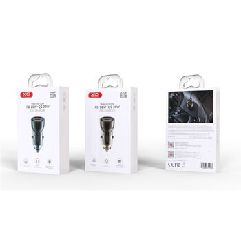 XO Car Charger with USB Socket, USB-C PD CC60 60W