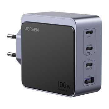 UGREEN 100W USB Wall Charger for Phone / Smartphone 1x USB-A, 3x USB-C 35043