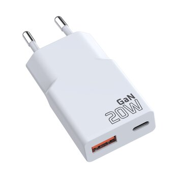 everActive GaN SUPER SLIM SC-340Q wall charger with USB QC3.0 and USB-C PD 20W socket