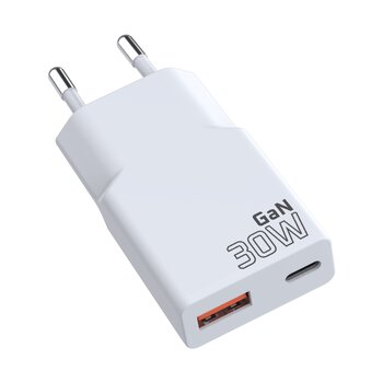 everActive GaN SUPER SLIM SC-380Q wall charger with USB QC3.0 and USB-C PD 30W socket