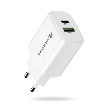 Netzteil everActive SC-370Q mit USB QC3.0 und USB-C PD PPS 25W Netzteil everActive SC-370Q mit USB QC3.0 und USB-C PD PPS 25W