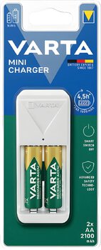 Varta MINI CHARGER + 2x AA 2100mAh rechargeable batteries 57656 Varta MINI CHARGER + 2x AA 2100mAh rechargeable batteries 57656