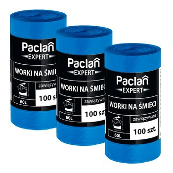 Strong, durable waste bags PACLAN 60L - 300 pcs.