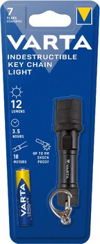 'Indestructible' LED Flashlight Varta KEY CHAIN KEY RING 1AAA 16701