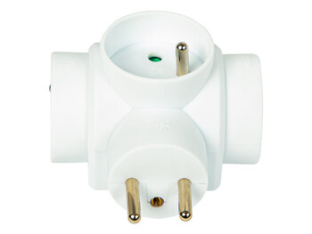 3 Socket Splitter with Blow 98-605 Grounding#