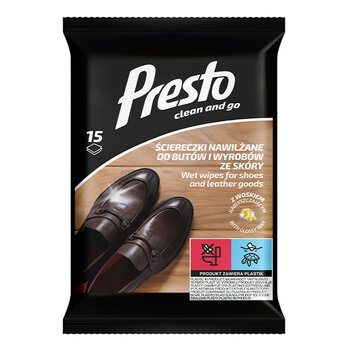 Presto Leather Shoe Moisturizing Wipes 15pcs