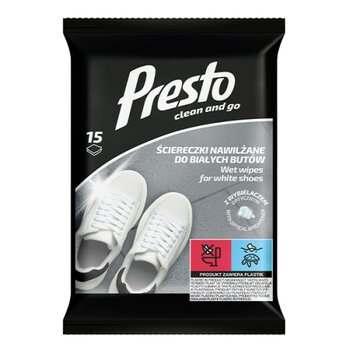 Wet wipes for white shoes Presto 15 pcs