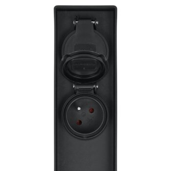 2G 1.5M IP44 Garden Post With DPM Ear Black 