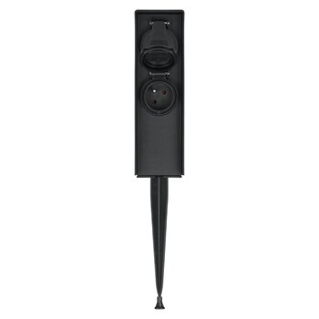 2G 1.5M IP44 Garden Post With DPM Ear Black 